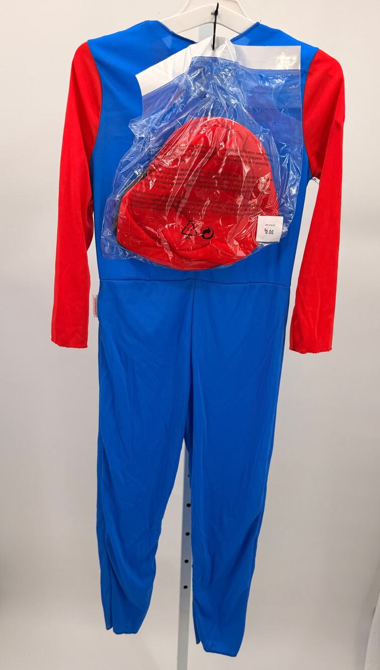 Nintendo Super Mario Boys Costume Size M 7/8 Jumpsuit Hat Disguise New